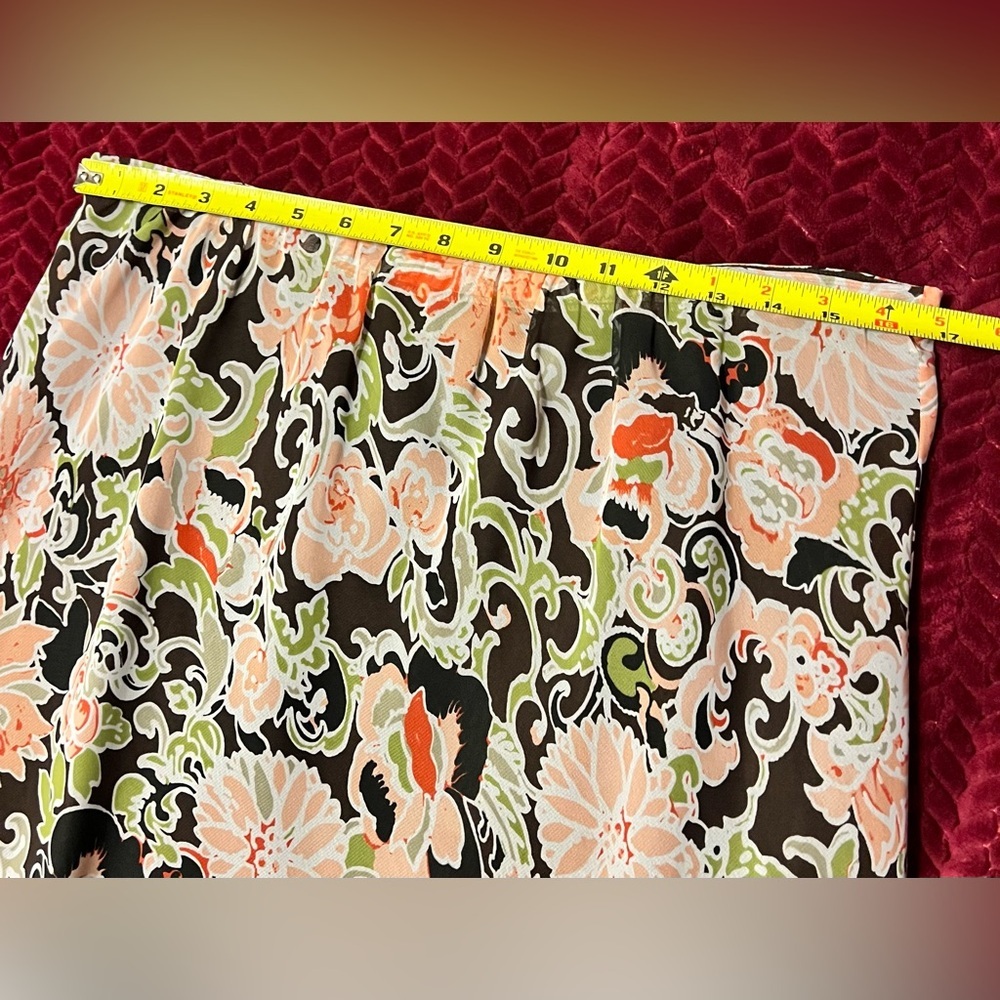 EUC Cato Brown & Coral Colored Floral Two-Piece Dress Set 14-16W - Picture 11 of 13